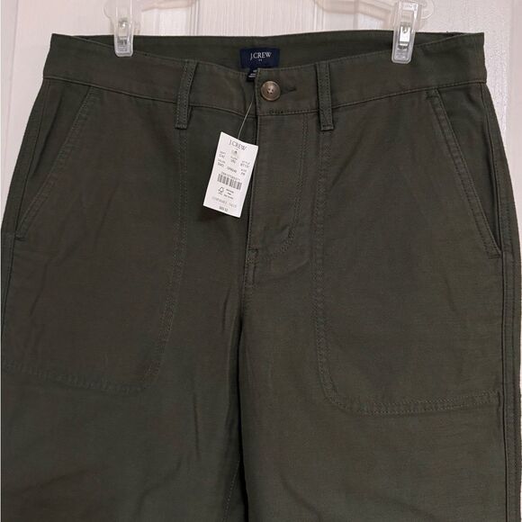J.Crew Women’s Pants Style BT131 FA23 | Size P6 | 100% Cotton | Army Green | NWT - Picture 4 of 16